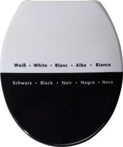 Toilettendeckel Schwarz Weiß