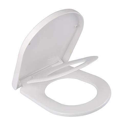 WC Sitz mit Absenkautomatik Duroplast weißToilettendeckel Klodeckel Klobrille
