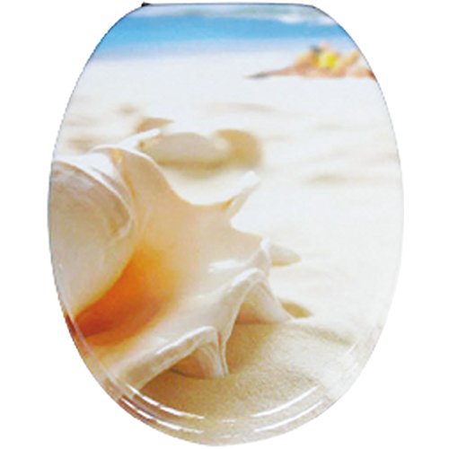 Toilettendeckel Wcdeckel Sitz Toilettensitz Antibakteriell Strand Muscheln Sand